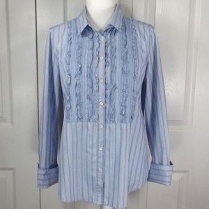 J Crew Womens Career Blouse Ruffle Button Shirt 12